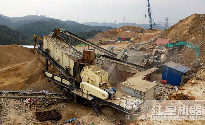 环保型大型砂石骨料生产线现场 环保型大型砂石骨料生产线现场
