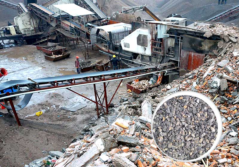 移动式建筑垃圾处理现场 移动式建筑垃圾处理现场